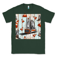 Sports Green forklift seamless pattern Classic Tee - BundleAndBundleShop
