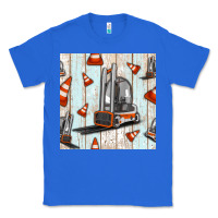 True Royal forklift seamless pattern Classic Tee - BundleAndBundleShop