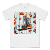 White forklift seamless pattern Classic Tee - BundleAndBundleShop
