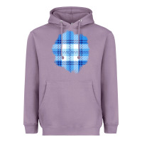 Lavender Winter Tartan Patch Heavyweight Hoodie - BundleAndBundleShop