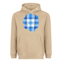 Mushroom Winter Tartan Patch Heavyweight Hoodie - BundleAndBundleShop