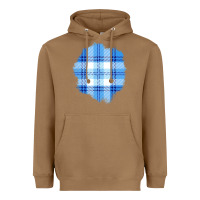 Toasted Coconut Winter Tartan Patch Heavyweight Hoodie - BundleAndBundleShop