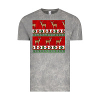 Cloud Rock christmas deer and ornaments seamless pattern Vintage Tee - BundleAndBundleShop