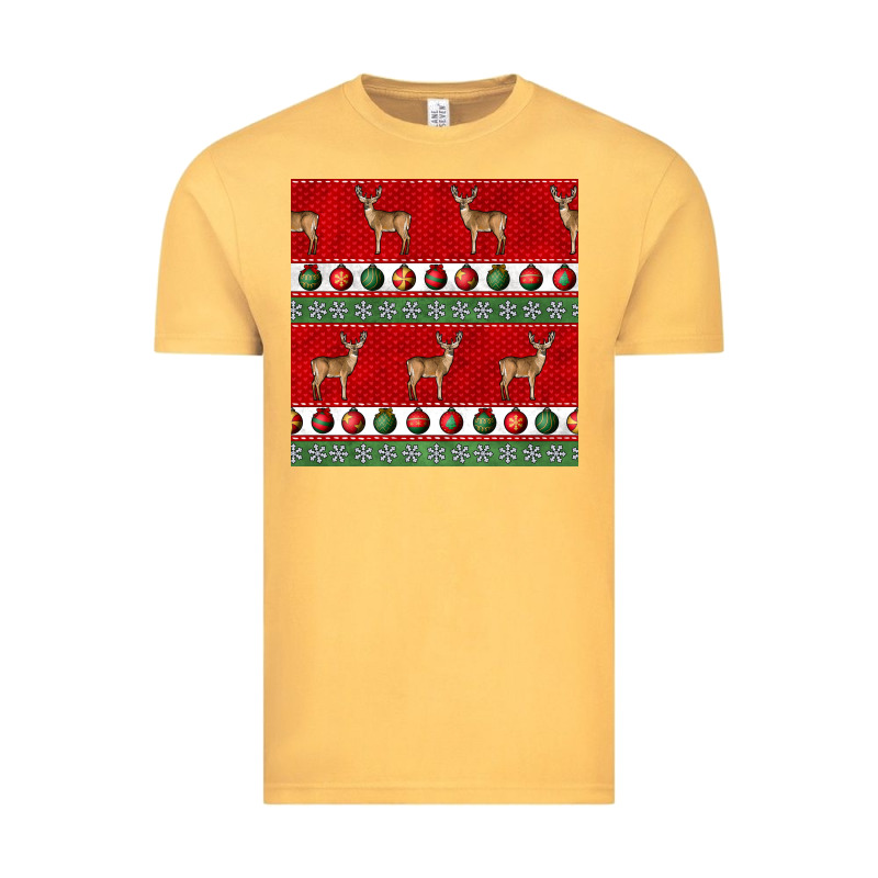 Christmas Deer And Ornaments Seamless Pattern Vintage Tee by BundleAndBundleShop | Teevron