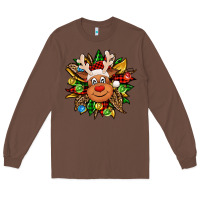 Chestnut Christmas reindeer sunflower Long Sleeve Tee - Jasminsmagicworld