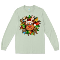 Matcha Christmas reindeer sunflower Long Sleeve Tee - Jasminsmagicworld
