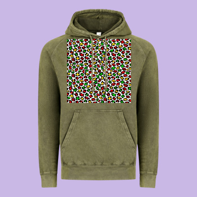 Christmas Leopard Vintage Hoodie Designed By Fadigitalartstudio