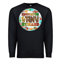 Black educator of tiny humans round earring Premium Sweatshirt - BundleAndBundleShop