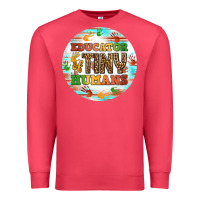 Cardinal educator of tiny humans round earring Premium Sweatshirt - BundleAndBundleShop