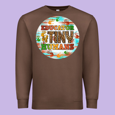Educator Of Tiny Humans Round Earring Premium Sweatshirt Designed By Bundleandbundleshop