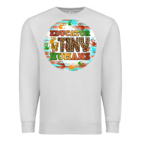 Dove Grey educator of tiny humans round earring Premium Sweatshirt - BundleAndBundleShop