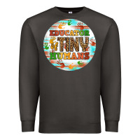Smoke educator of tiny humans round earring Premium Sweatshirt - BundleAndBundleShop