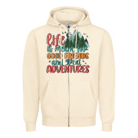 Sandshell life is meant for good friends and great adventure Zipper Hoodie - MaliasSmallBusiness