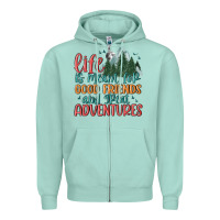 Seafoam life is meant for good friends and great adventure Zipper Hoodie - MaliasSmallBusiness