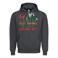 Smoke life is meant for good friends and great adventure Zipper Hoodie - MaliasSmallBusiness