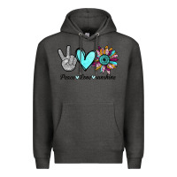 Charcoal Heather Peace Love Sunshine Premium Hoodie - Bettercallsaul