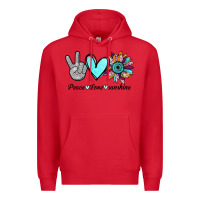 Red Peace Love Sunshine Premium Hoodie - Bettercallsaul