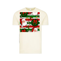 Vintage Arctic christmas  santa clause and ornaments seamless  pattern Vintage Tee - BundleAndBundleShop