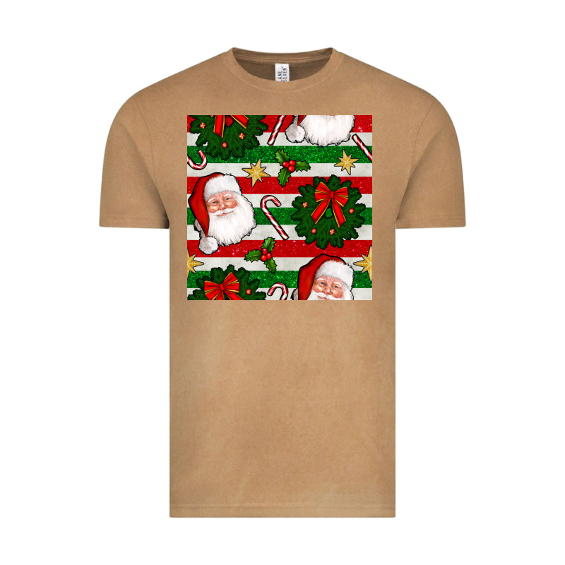Christmas  Santa Clause And Ornaments Seamless  Pattern Vintage Tee by BundleAndBundleShop | Teevron