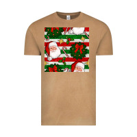 Vintage Camel christmas  santa clause and ornaments seamless  pattern Vintage Tee - BundleAndBundleShop