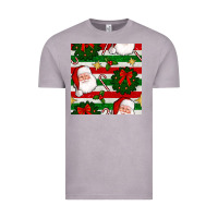 Vintage Zinc christmas  santa clause and ornaments seamless  pattern Vintage Tee - BundleAndBundleShop