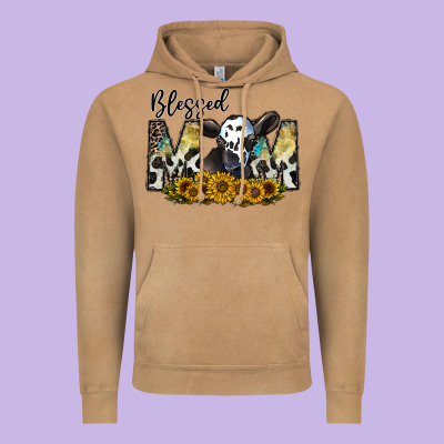 Blessed Vintage Hoodie Designed By Cowhidedigitalart