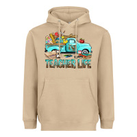 Mushroom Teacher Life With Truck Heavyweight Hoodie - BundleAndBundleShop