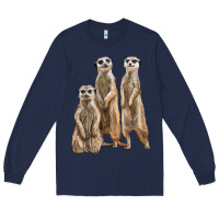 Navy 3 meerkat Long Sleeve Tee - LillyAllenDesigns