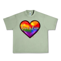 Oil Green love is love heart Urban Heavy Tee - JahusDesignShop