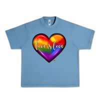 Pebble Blue love is love heart Urban Heavy Tee - JahusDesignShop