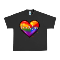 Pigment Black love is love heart Urban Heavy Tee - JahusDesignShop