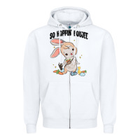 White so hoppin boujee easter bunny  belt bag ins Zipper Hoodie - MaliasSmallBusiness