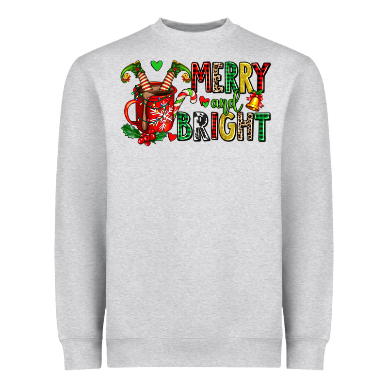 Merry And Bright Heavyweight Sweatshirt by AdoDesignShop | Teevron
