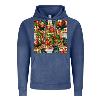 Vintage Denim christmas leopard chicken Vintage Hoodie - FaDigitalArtStudio