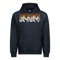 Navy cowhide leopard daisies Urban Hoodie - TumblerDesignByShophia