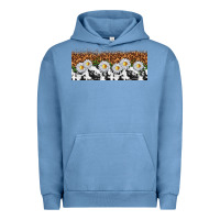 Pigment Pebble Blue cowhide leopard daisies Urban Hoodie - TumblerDesignByShophia