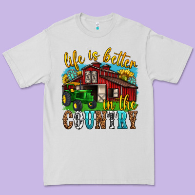 Life Is Better In The Country Western Premium Tee Designed By Texasbilliewilder