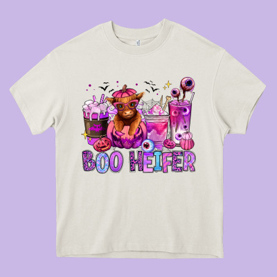 Heavy Core Tee Halloween boo Heifer coffee cups