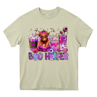 Mossy Halloween boo Heifer coffee cups Heavy Core Tee - RanaPortraitStore