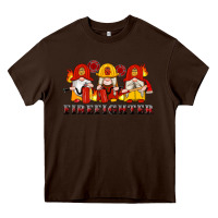 Chocolate Brown firefighter gnomes Heavy Core Tee - Artiststas