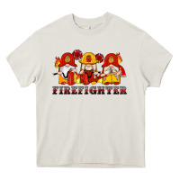 Cream firefighter gnomes Heavy Core Tee - Artiststas