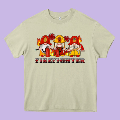 Firefighter Gnomes Heavy Core Tee Designed By Artiststas