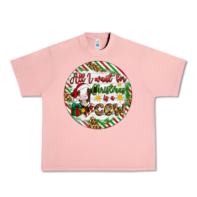 Christmas All I Want For Christmas Is A Cow Urban Heavy Tee by Artiststas | Teevron
