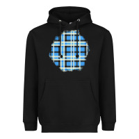 Black Winter Tartan Patch Heavyweight Hoodie - BundleAndBundleShop