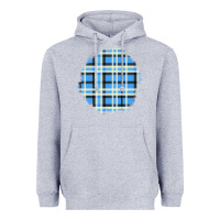 Heather Grey Winter Tartan Patch Heavyweight Hoodie - BundleAndBundleShop