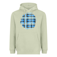 Matcha Winter Tartan Patch Heavyweight Hoodie - BundleAndBundleShop