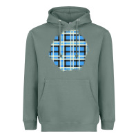 Sage Winter Tartan Patch Heavyweight Hoodie - BundleAndBundleShop