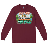 Burgundy escape to the unknown Long Sleeve Tee - NancyCooperArtShop