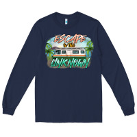 Navy escape to the unknown Long Sleeve Tee - NancyCooperArtShop