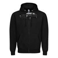 Black classic car Zipper Hoodie - MaliasSmallBusiness